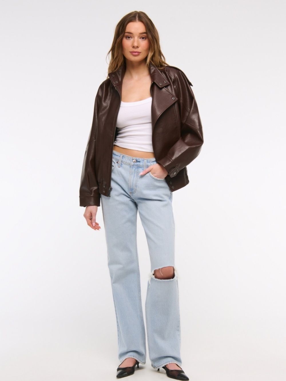 Abercrombie & Fitch Curve Love 90s Baggy Low Rise Jean